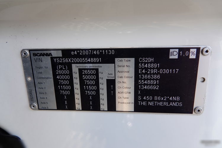 Scania S 450 / ZESTAW TANDEM / 120 M3 / KLIMA POSTOJOWA / PO KONTRAKCIE SERWISOWYM zdjęcie 57