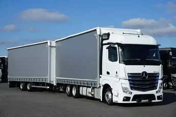 Mercedes ACTROS / 2545 / ACC / E 6 / MP 5 / ZESTAW PRZESTRZENNY 120 m3 / RETARDER