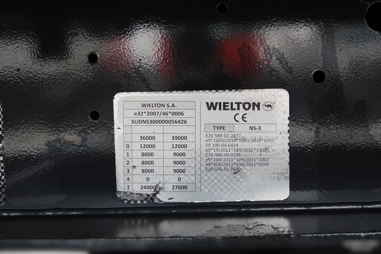 Wielton / FIRANKA / MEGA / LOWDECK / OŚ PODNOSZONA / 2016 ROK / DACH PODNOSZONY  zdjęcie 25