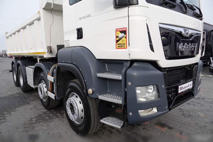 MAN TGS 35.480 / 8x4 / WYWROTKA / BORDMATIC / HYDROBURTA / OPONY 100 % / EURO 6  zdjęcie 25