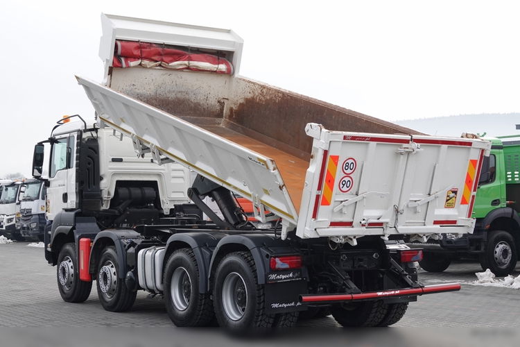 MAN TGS 35.480 / 8x4 / WYWROTKA / BORDMATIC / HYDROBURTA / OPONY 100 % / EURO 6  zdjęcie 4