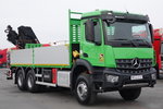 Mercedes AROCS 2636 / 6x4 / SKRZYNIOWY- 6, 5 M / + HDS HIAB 4x wysów: 13 m / STEROWANIE RADIOWE / ROTATOR / WIDŁY / EURO 6 zdjęcie 17