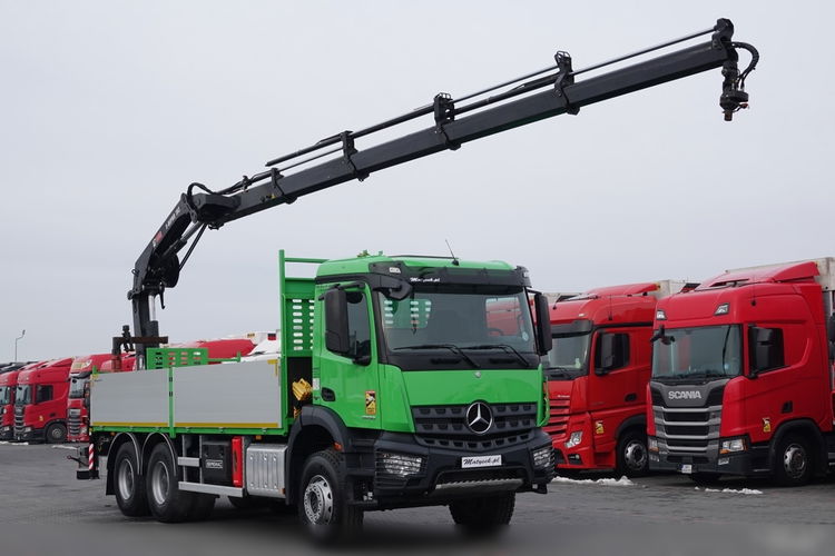 Mercedes AROCS 2636 / 6x4 / SKRZYNIOWY- 6, 5 M / + HDS HIAB 4x wysów: 13 m / EURO 6 / STEROWANIE RADIOWE /OPONY 100 %  zdjęcie 8