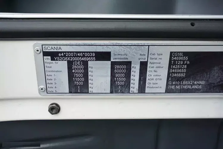 Scania G 410 / 6 X 2 / SKRZYNIOWY + HDS / PALFINGER PK 23002 / OŚ SKRĘTNA / CHWYTAK zdjęcie 11