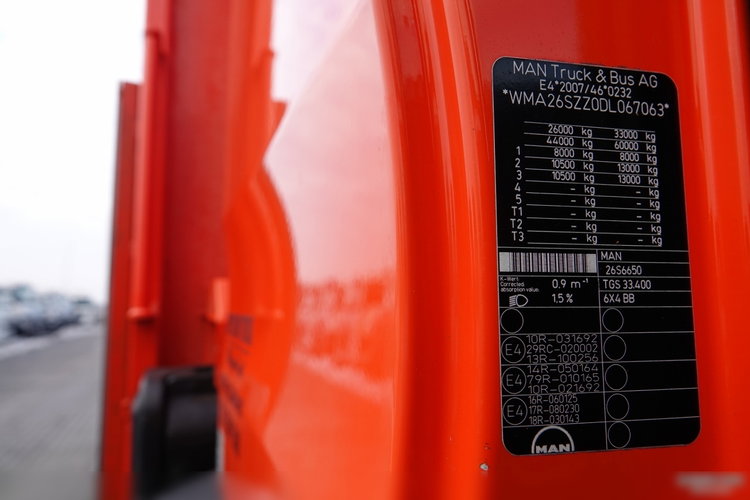 MAN TGS 33.400 / 6x4 / SKRZYNIOWY - 6, 5M / HDS PALFINGER 22002 4xwysów 13 M / STEROWANIE RADIOWE / ROTATOR zdjęcie 45