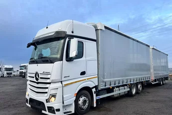 Mercedes ACTROS 2542 MP5 euro6 6x2 jumbo zestaw 120m 38palet