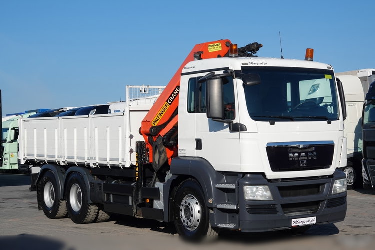 MAN TGS 26.320 / 6x4 / WYWROTKA TYLNO ZDYP - 5.3 M + HDS PALFINGER PK 27002 / STEROWANIE RADIOWE / ROTATOR / HDS ZA KABINĄ / UAL  zdjęcie 9