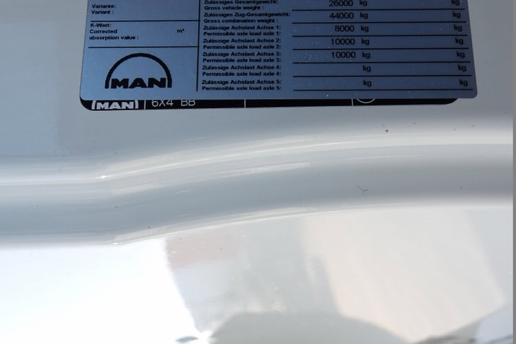 MAN TGS 26.320 / 6x4 / WYWROTKA TYLNO ZDYP - 5.3 M + HDS PALFINGER PK 27002 / STEROWANIE RADIOWE / ROTATOR / HDS ZA KABINĄ / UAL  zdjęcie 43