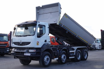 Renault KERAX 460 / 8x4 / WYWROTKA / HYDROBURTA / BORDMATIC / SPROWADZONA 