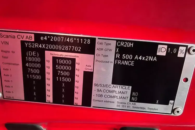 R500 standard dwa zbiorniki Kontrakt serwisowy scania Niemcy 2021 zdjęcie 30