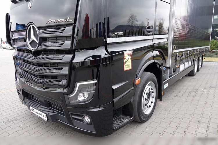 Mercedes ACTROS 2551 / 6x2 / FIRANKA - 7.8 m / SOLÓWKA / PODNOSZONY DACH / 2023 ROK / KLIMA POSTOJOWA / PO ZŁOTYM KONTRAKCIE SERWISOWYM / zdjęcie 12