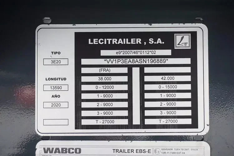 LECITRAILER / KONTENER / ROLETA / WINDA / OŚ PODNOSZONA / JAK NOWA zdjęcie 11