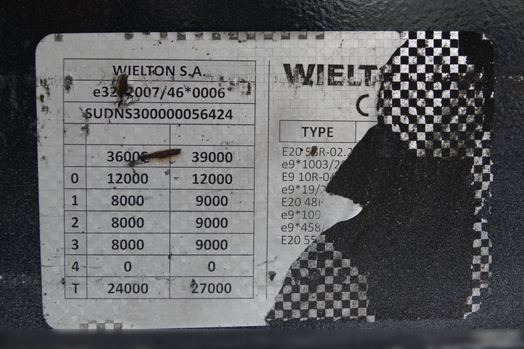 Wielton / FIRANKA / MEGA / LOWDECK / OŚ PODNOSZONA / 2016 ROK / DACH PODNOSZONY zdjęcie 25