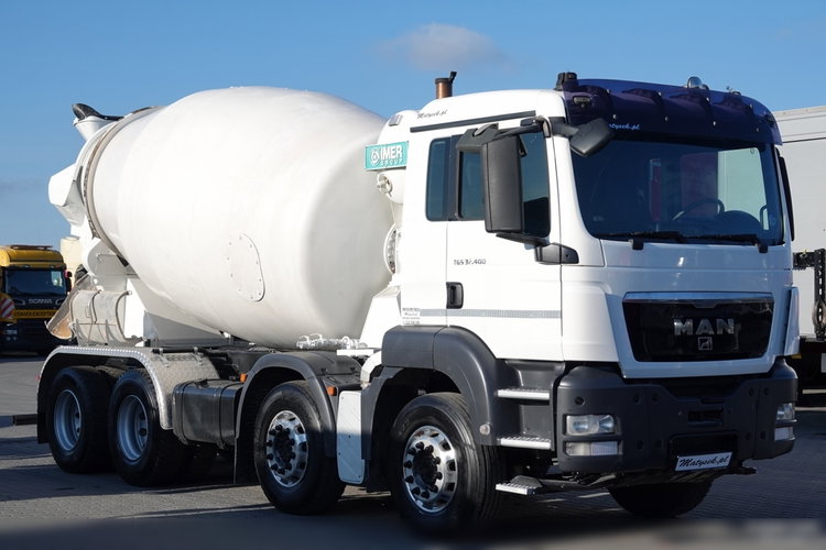 MAN TGS 32.400 / 8X4 / BETONOMIESZARKA / GRUSZKA 9M3 / EURO 5 zdjęcie 8