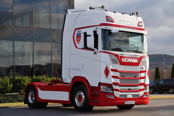 Scania S 500 / RETARDER / KLIMA POSTOJOWA / CAŁA NA PODUSZKACH / ALUFELGI / SPROWADZONA / PO KONTRAKCIE SERWISOWYM