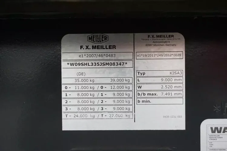 MEILLER / WYWROTKA / 24 M3 / THERMO MULDA / OŚ PODNOSZONA zdjęcie 11