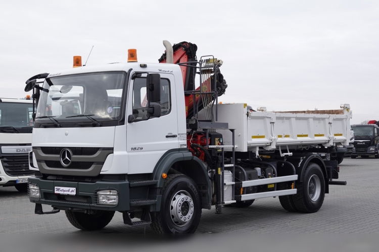 Mercedes AXOR 1829 / 4X2 / WYWROTKA + HDS / HYDROBURTA / FASSI F110 / MANUAL / NOWE OPONY  zdjęcie 16