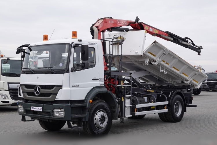 Mercedes AXOR 1829 / 4X2 / WYWROTKA + HDS / HYDROBURTA / FASSI F110 / MANUAL / NOWE OPONY  zdjęcie 1