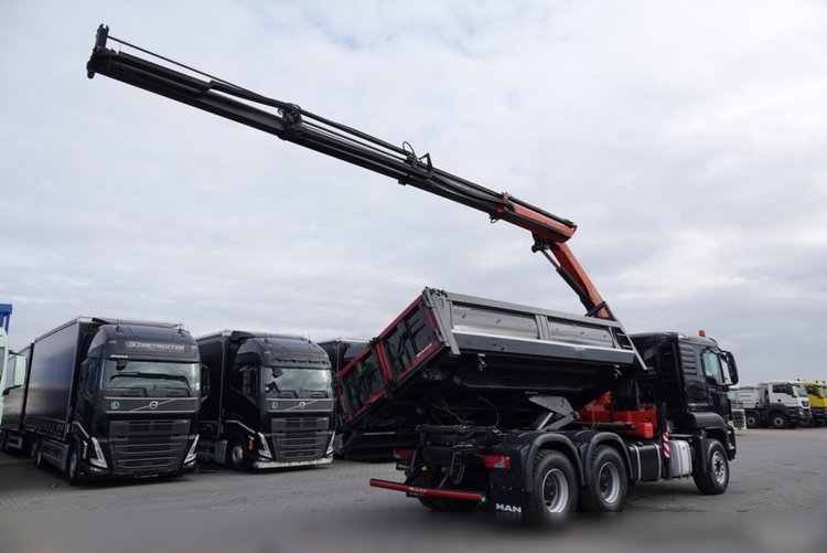 MAN TGS 26.360 / 6X4 / WYWROTKA + HDS PALFINGER PK18002 EH B / UDŹWIG 6000KG / BORDMATIC / OPONY 100% / EURO 5  zdjęcie 13