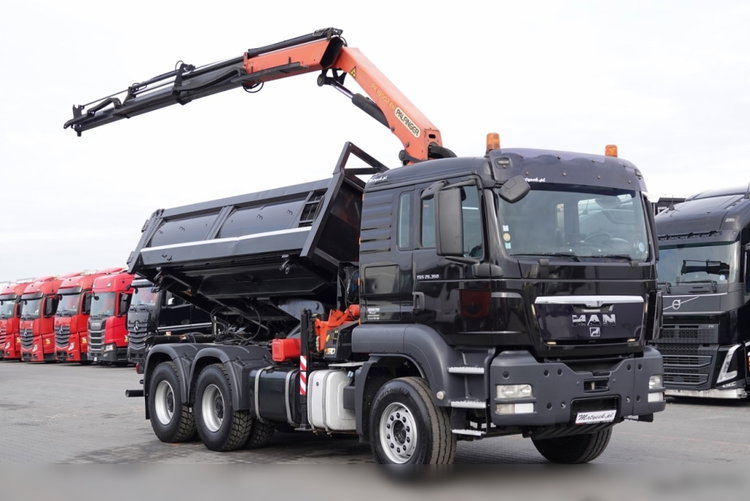 MAN TGS 26.360 / 6X4 / WYWROTKA + HDS PALFINGER PK18002 EH B / UDŹWIG 6000KG / BORDMATIC / OPONY 100% / EURO 5  zdjęcie 15