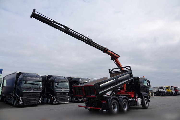MAN TGS 26.360 / 6X4 / WYWROTKA + HDS PALFINGER PK18002 EH B / UDŹWIG 6000KG / BORDMATIC / OPONY 100% / EURO 5  zdjęcie 5