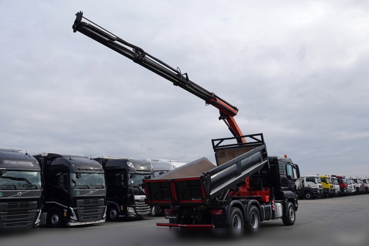 MAN TGS 26.360 / 6X4 / WYWROTKA + HDS PALFINGER PK18002 EH B / UDŹWIG 6000KG / BORDMATIC / OPONY 100% / EURO 5  zdjęcie 6