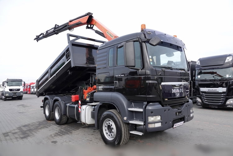MAN TGS 26.360 / 6X4 / WYWROTKA + HDS PALFINGER PK18002 EH B / UDŹWIG 6000KG / BORDMATIC / OPONY 100% / EURO 5  zdjęcie 7