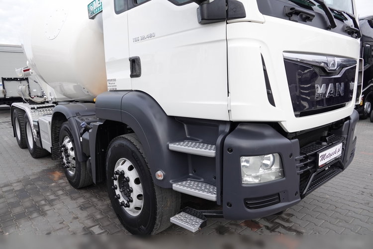 MAN TGS 32.480 / 8X4 / BETONOMIESZARKA / GRUSZKA 9M3 / UAL / EURO 6 zdjęcie 9