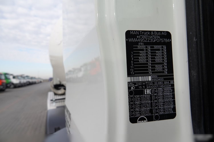MAN TGS 32.480 / 8X4 / BETONOMIESZARKA / GRUSZKA 9M3 / UAL / EURO 6 zdjęcie 44