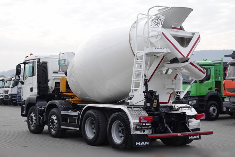 MAN TGS 32.480 / 8X4 / BETONOMIESZARKA / GRUSZKA 9M3 / UAL / EURO 6 zdjęcie 4