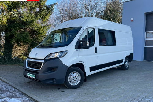 Peugeot Boxer 2.0 130 KM 2018 L3H2 Brygadówka 7 osobowy Webasto Tempomat