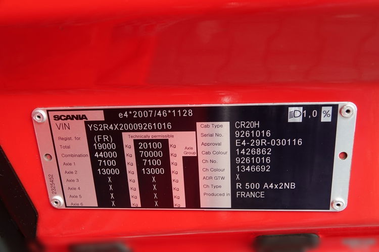 Scania R 500 / PEŁNY ADR / RETARDER / KLIMA POSTOJOWA / CAŁA NA PODUSZKACH / PO KONTRAKCIE SERWISOWYM zdjęcie 35