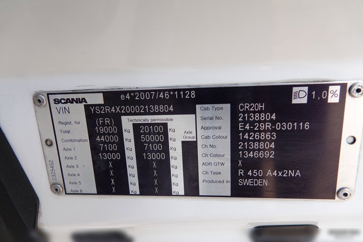 Scania R 450 / RETARDER / KLIMA POSTOJOWA / OPONY 100% / PO KONTRAKCIE SERWISOWYM zdjęcie 38