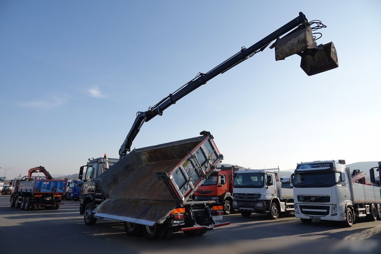 Mercedes AROCS 2640 / 6x4 / WYWROTKA / HYDROBURTA / + HDS HIAB 144 B-3 / STEROWANIE RADIOWE / ROTATOR / ŁYCHA / EURO 6 / MEILLER KIPER  zdjęcie 7