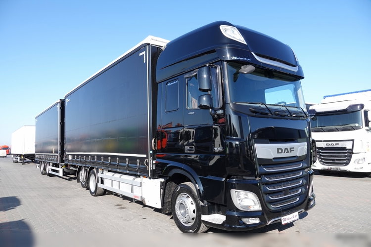 DAF XF 480 / ZESTAW TANDEM / 120 M3 / PRZEJAZDOWY / ZAWIESIA DOKI DO WÓZKA / KLIMA POSTOJOWA / PO ZŁOTYM KONTRAKCIE SERWISOWYM  zdjęcie 9