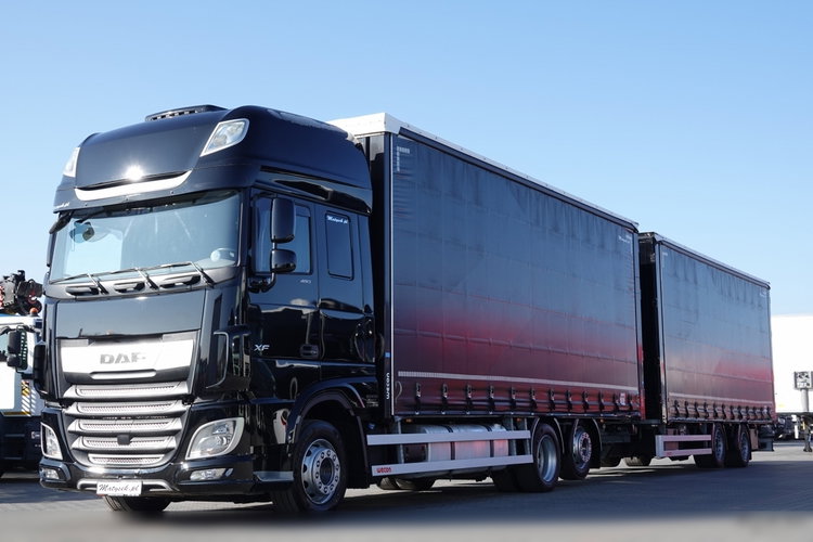 DAF XF 480 / ZESTAW TANDEM / 120 M3 / PRZEJAZDOWY / ZAWIESIA DOKI DO WÓZKA / KLIMA POSTOJOWA / PO ZŁOTYM KONTRAKCIE SERWISOWYM  zdjęcie 3