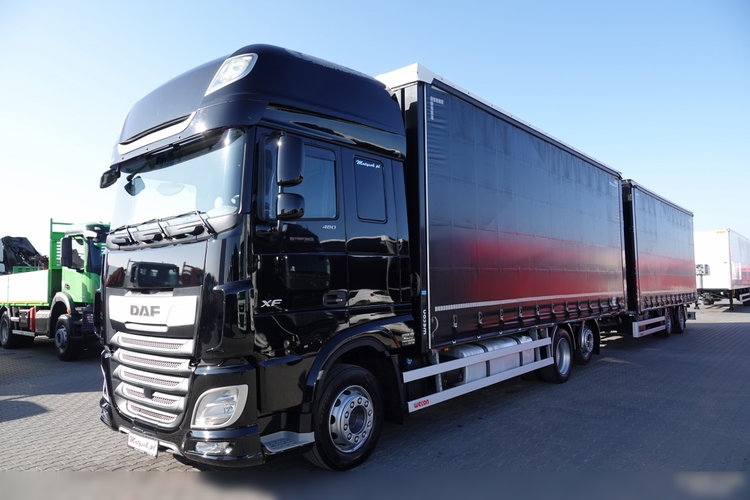 DAF XF 480 / ZESTAW TANDEM / 120 M3 / PRZEJAZDOWY / ZAWIESIA DOKI DO WÓZKA / KLIMA POSTOJOWA / PO ZŁOTYM KONTRAKCIE SERWISOWYM  zdjęcie 4