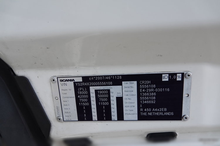 Scania R 450 / RETARDER / CAŁA NA PODUSZKACH / OPONY 100% / PO KONTRAKCIE SERWISOWYM / zdjęcie 35