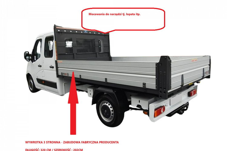 Opel Movano Wywrotka 3-strony / Brygadówka / Salon PL I-właściciel zdjęcie 4