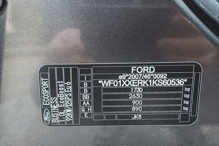Ford EcoSport 1.0 EcoBoost 125KM / I-właściciel / zdjęcie 28