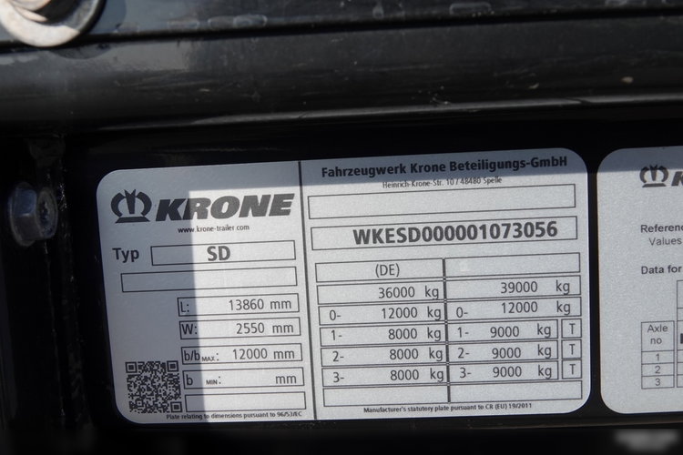 Krone FIRANKA / STANDARD / 2023 ROK / KOSZ NA PALETY / OŚ PODNOSZONA zdjęcie 25
