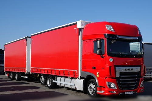 DAF XF 480 / ZESTAW TANDEM / 120 M3 / PRZEJAZDOWY / PO ZŁOTYM KONTRAKCIE SERWISOWYM