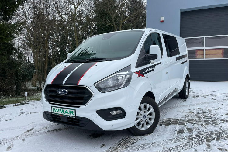 Ford Transit Custom 2.0 170 KM 2018 Brygadówka 5 osobowy EcoBlue Wersja long Klimatyzacja zdjęcie 1