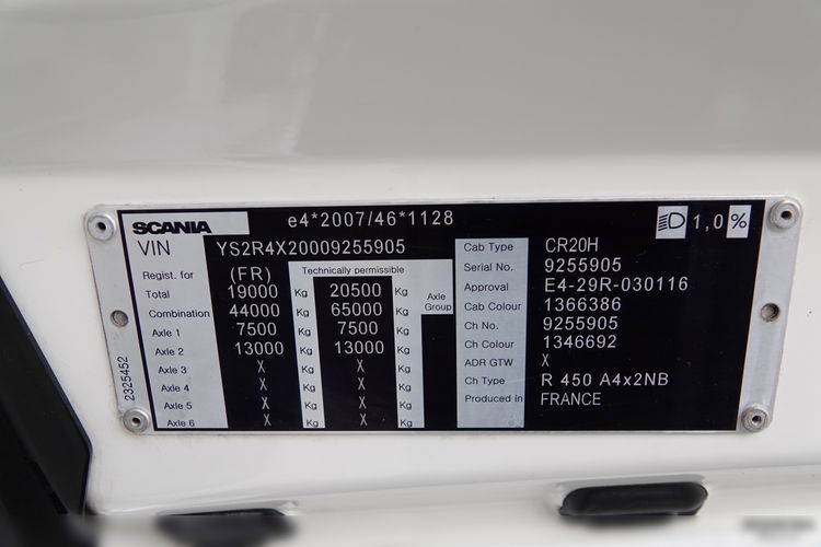 Scania R 450 / RETARDER / CAŁA NA PODUSZKACH / HYDRAULIKA / PO KONTRAKCIE SERWISOWYM zdjęcie 37
