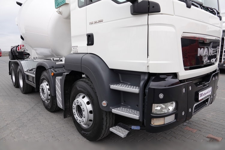 MAN TGS 32.360 / 8X4 / BETONOMIESZARKA / GRUSZKA 9 m3 / UAL / EURO 5 / PO KONTRAKCIE SERWISOWYM  zdjęcie 9