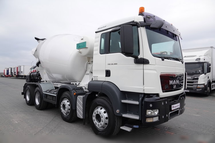 MAN TGS 32.360 / 8X4 / BETONOMIESZARKA / GRUSZKA 9 m3 / UAL / EURO 5 / PO KONTRAKCIE SERWISOWYM  zdjęcie 7
