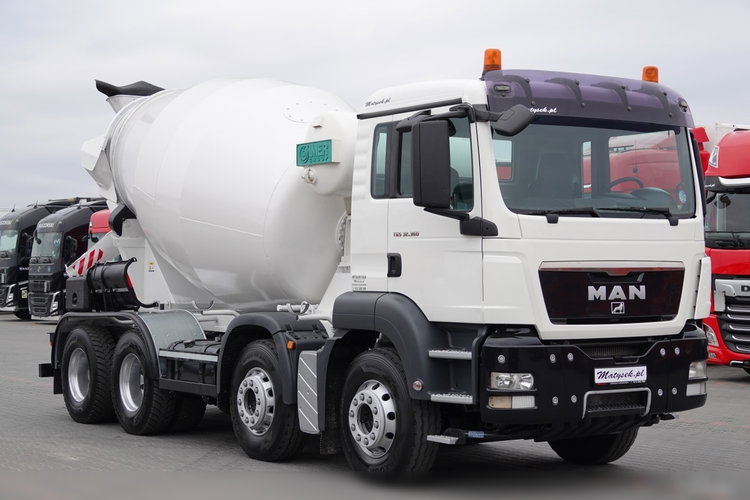MAN TGS 32.360 / 8X4 / BETONOMIESZARKA / GRUSZKA 9 m3 / UAL / EURO 5 / PO KONTRAKCIE SERWISOWYM  zdjęcie 8