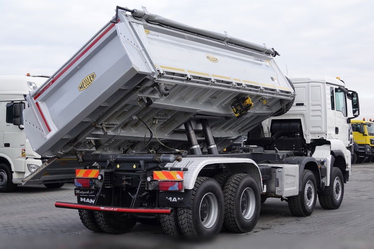 MAN TGS 41.460 / 8x8 / WYWROTKA / 3 STRONNA / BORDMATIC / HYDROBURTA / MEILLER KIPER / UAL / OPONY 100% / EURO 6 zdjęcie 13