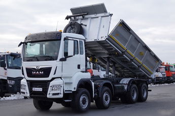 MAN TGS 41.460 / 8x8 / WYWROTKA / 3 STRONNA / BORDMATIC / HYDROBURTA / MEILLER KIPER / UAL / OPONY 100% / EURO 6