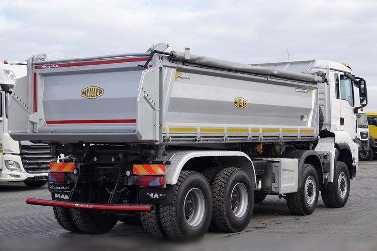 MAN TGS 41.460 / 8x8 / WYWROTKA / 3 STRONNA / BORDMATIC / HYDROBURTA / MEILLER KIPER / UAL / OPONY 100% / EURO 6 zdjęcie 21
